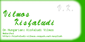 vilmos kisfaludi business card